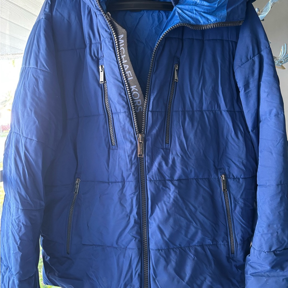 Michael Kors Men's Vibrant Blue Puffer Coat